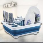 Escorredor de Pratos Retrátil Azul, RET3543-AZ, Euro Home