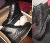 Bota Coturno Feminina Blogueira Retta Tendência Preto