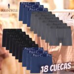 Kit Com 18 Cuecas Polo Cycle Boxer Microfibra Advance