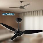 Ventilador de Teto Comercial, Preto, 3 Pás, 220v, Ventisol