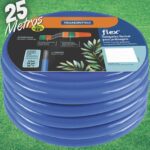 Mangueira Flex Azul em PVC 2 Camadas para jardim 25 m com engate rosqueado e esguicho – Tramontina