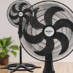 Ventilador de Coluna Oscilante, Turbo 6 Pás Premium, Preto, 40cm, 127v, Ventisol