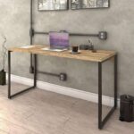 Mesa Escrivaninha Industrial 150cm Trevalla Kuadra ME150-E10 Carvalho