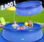 Piscina Inflável Lona Reforçada 2.400 Litros Azul Mor