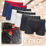 Kit 6 Cuecas Boxer Algodão, Duomo, Masculino