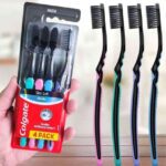 Escova Dental Colgate Slim Soft Carvão 4 unid, Preto
