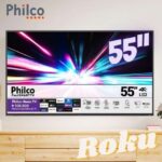 Smart TV LED 55″ 4K UHD Philco PTV55G52R2C – Roku, Wifi, USB
