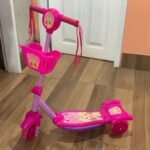 Patinete com Cesta Luz e Som Rosa, DM Radical