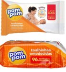 Toalha Umedecida, PomPom, Suave, 96 unidades