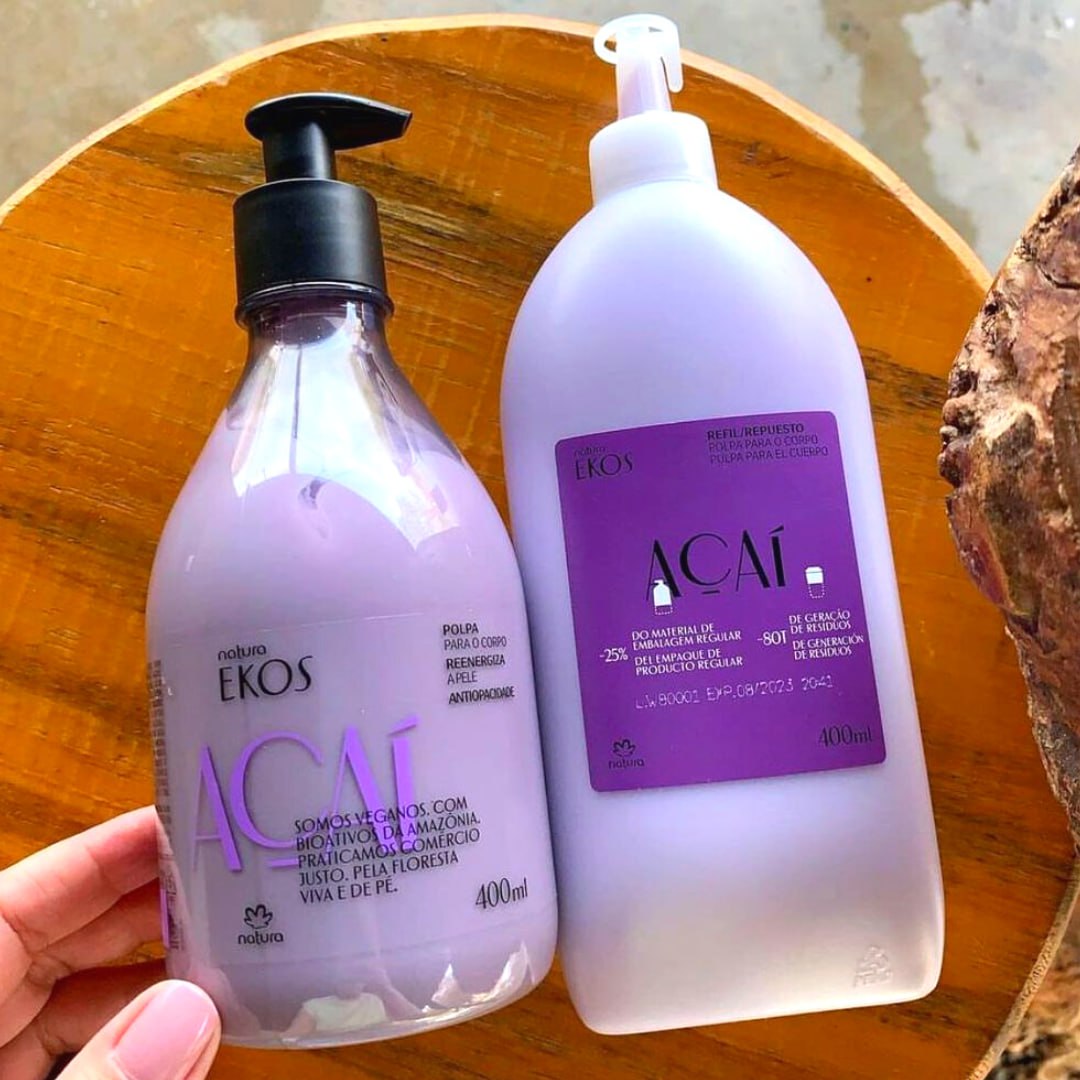 Kit Polpa Desodorante Hidratante Ekos Açaí ou Andiroba Com Refil - Adoro  Promoção