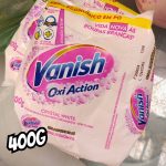 Tira Manchas em Pó Vanish Crystal White Oxi Action 400g para roupas brancas Refil Econômico