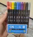 Caneta Pincel dual Tip Aquarelável com 10 cores Cis
