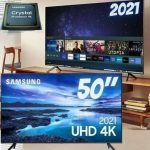 Smart TV LED 50″ 4K UHD Samsung UN50AU7700GXZD – Wifi, HDMI