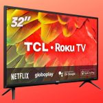 Smart TV LED TCL 32RS530 32″ HD Roku TV Wi-fi HDMI USB Preta