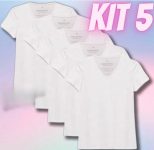 Kit 5 Camisetas Babylook Básica, Basicamente, Feminina