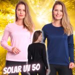 Kit 3 Camisetas Feminina Manga Longa Térmica Proteção Solar UV Dry Fit Segunda Pele X