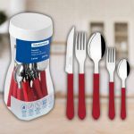 Faqueiro Inox 20 peças Leme Vermelho – Tramontina