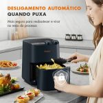 FRITADEIRA ELÉTRICA AIR FRYER 3,5L GAABOR 1200W SEM ÓLEO M4D02A GRAFITE 127V
