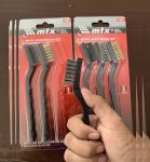 Mtx Jogo De Escova De Aço Pequena 3 Pçs Com Cabo Plastico