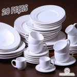 APARELHO DE JANTAR 20 PEÇAS ROMA BRANCO