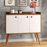 Aparador Sala de Jantar/Balcão Buffet 3 Portas Wood Premier (Branco)