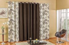 Cortina Floratta 2,00m x 1,70m Floral Estampada Para Sala Ou Quarto Tabaco
