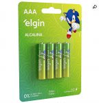 Pilha Alcalina AAA com 4 unidades Elgin Palito