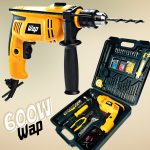 WAP Furadeira De Impacto E Parafusadeira 600W Efi 600 K Com Maleta E 154 Acessórios 127V