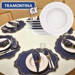 Kit Prato Fundo Tramontina Ingrid em Porcelana Decorada 23 cm 06 Peças