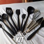 JG STORE Kit 10 Peças Jogo De Utensílios De Silicone Maciço