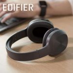 Edifier FONE DE OUVIDO BLUETOOTH 5.1 W600BT – CINZA ESCURO, Pequeno
