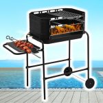 Churrasqueira Portátil Móvel Pro Tork Grill Machine Com Grelha + Espetos – Com Rodinhas