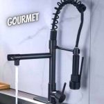 Torneira para Cozinha Gourmet Dupla de Mesa – com Filtro Monocomando Black Nell AM-2679
