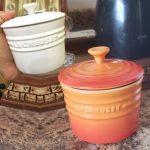 Porta-Condimentos Pequeno Laranja ou Médio Branco, Le Creuset