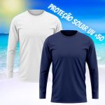 Kit 2 Camiseta DF Masculina Manga Longa Proteção Solar UV +50 Segunda Pele