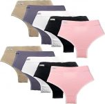 Kit 10 Calcinha Calçola Cintura Alta Microfibra Lisa Redutora Luxo