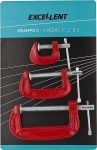 EDA 3KW, Grampos “C” para Marceneiro, Vermelho, 3 Peças