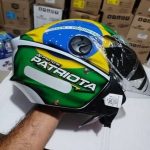 Capacete New Liberty Three Patriota 60 Azul/Verde