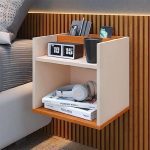 Conjunto Cabeceira Casal 140cm com Kit de Mesa de Cabeceira Suspenso com Porta Celular