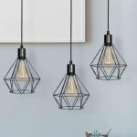 Kit 3 Lustre Pendente Diamante