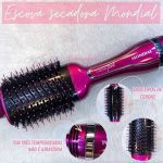 Escova Secadora Mondial, Chrome Pink, 220V, 1200W