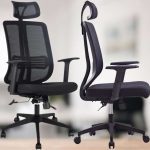 Cadeira de Escritório Presidente Thompson Healer Encosto de Cabeça Giratória