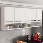 Armário Aéreo Móveis De Cozinha Multiuso 5 Portas Branco – Brienza Movelaria