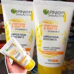 Limpeza Facial Garnier Uniform & Matte Vitamina C Antioleosidade, 120g