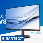 Monitor Philips 27″ IPS LED HDMI Bordas Ultrafinas 272V8A