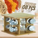 Mimo Style Porta Condimentos de Bambu 8 Pçs