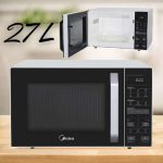 Micro-ondas 27L Branco e Preto Midea LED 127V