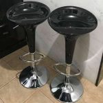 Banqueta Alta Giratória Preto BQT-PR1 2 Peças