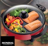 Panela Elétrica Redonda, Mondial, Vermelho, 1200W, 110V – PE-28