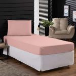 Jogo de Cama Solteiro 400 Fios Percal 02 Peças Com Barra, Toque Macio e Confortável